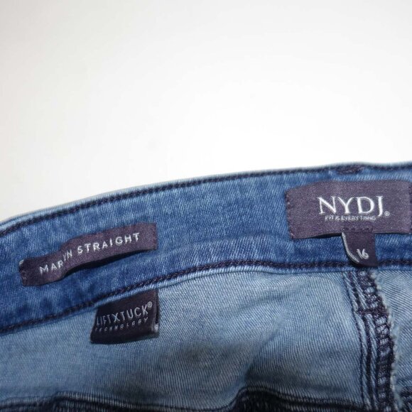 Not Your Daughter's Women's Marilyn Straight Leg Jeans Size 16 Blue 32" Inseam - Picture 3 of 7